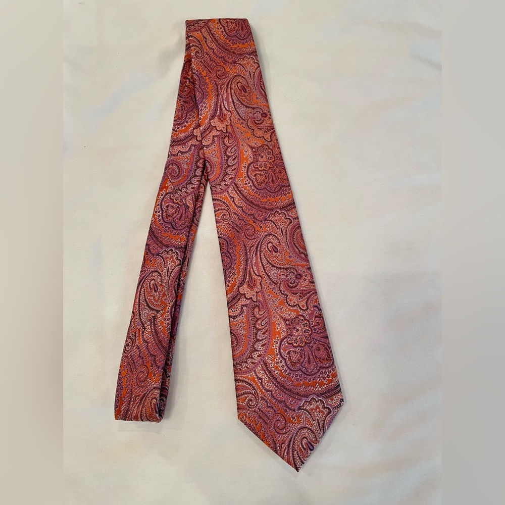 Tattersall London 100% Silk Neck Tie Handmade excellent condition